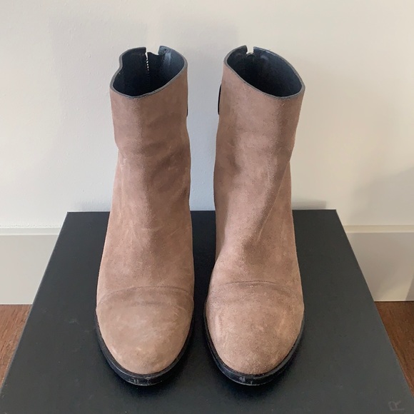 Rag & Bone Suede Back-Tab Ankle Bootie